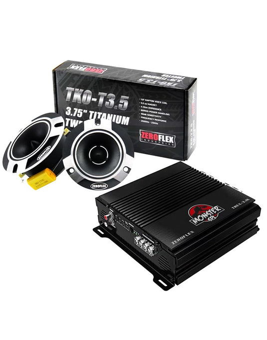 Zeroflex TREX-3.1K 1 x 3300rms @ 1ohm mono amplifier & Get Free Zeroflex TKO-T3.5 3.5