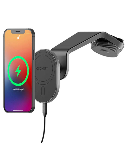 Cygnett MagHold Car 7.5W Wireless Charger Window - Black - TechCrazy