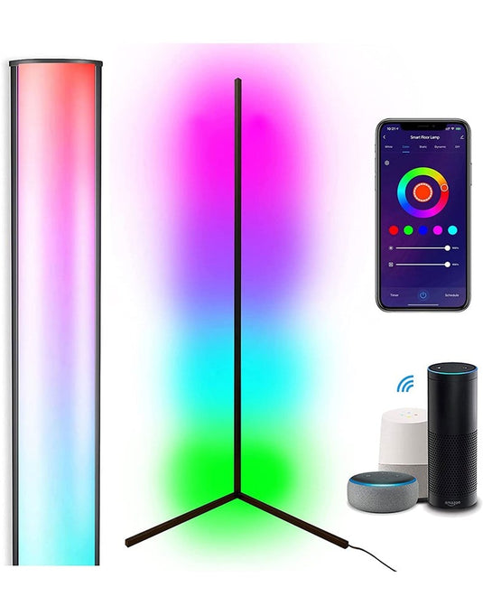 Smart Multi-Coloured RGB LED Floor Lamp Compatible With Tuya App Alexa/Google Assistant - TechCrazy