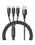 Load image into Gallery viewer, 3 in 1 USB Charging Cable w/ Lightning, Type-C and Micro connector (1.2M)
