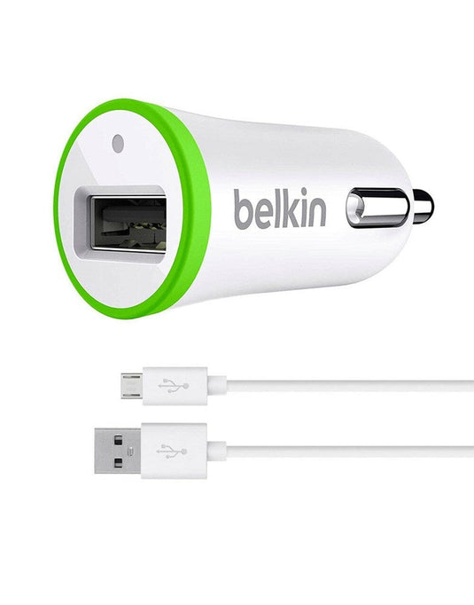Belkin Universal Car Charger with Micro USB ChargeSync Cable (12 Watt/ 2.4 Amp) F8M887BT04 - TechCrazy