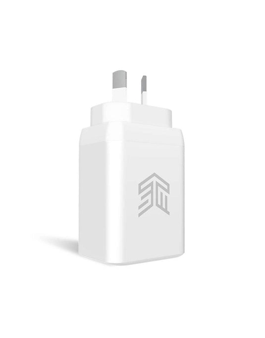 STM 35W Dual Port (USB-C/C) Power Adapter (AUNZ) - White - TechCrazy