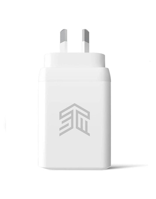 STM 35W Dual Port (USB-C/C) Power Adapter (AUNZ) - White - TechCrazy