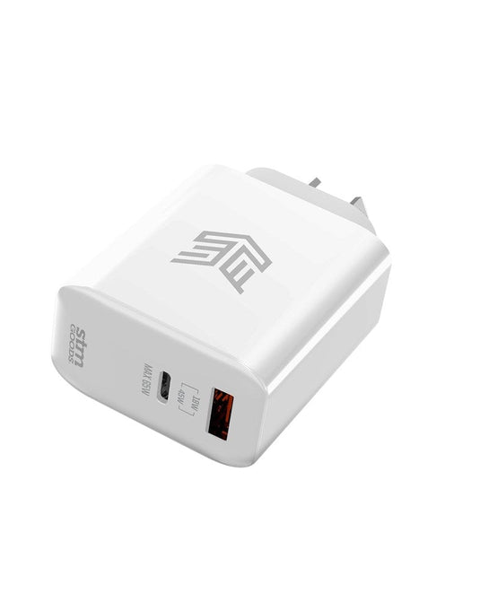 STM 65W Dual Port (USB-C/A) Power Adapter (AUNZ) - TechCrazy