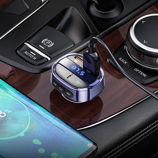 Hoco Car charger ?E70? PD30W+QC3.0 with wireless FM transmitter - TechCrazy