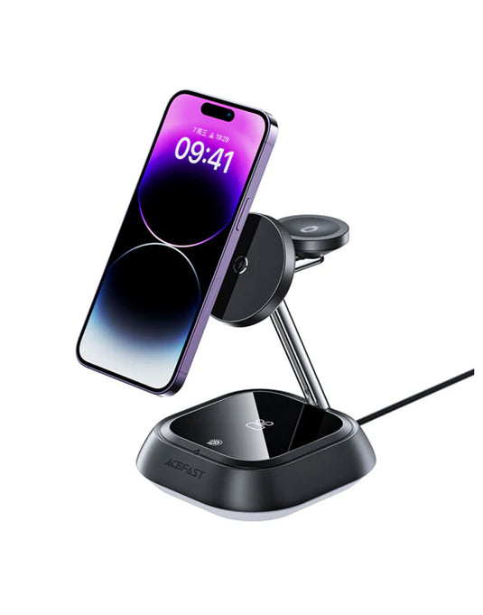 ACEFAST 20.5W Premium 3-in-1 Magnetic Wireless Charger w/ Stylish Ambient Light (E16) - Black