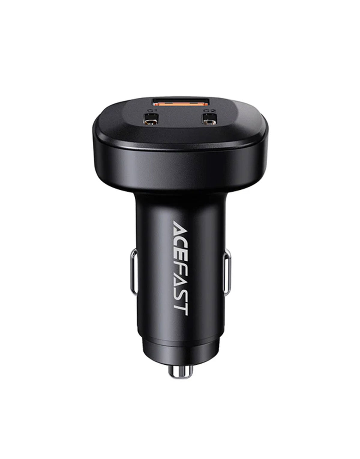 ACEFAST 66W 3-Port Super Fast Car Charger W/ 2 x USB-C + UAB-A, Zinc Alloy Body (B3)