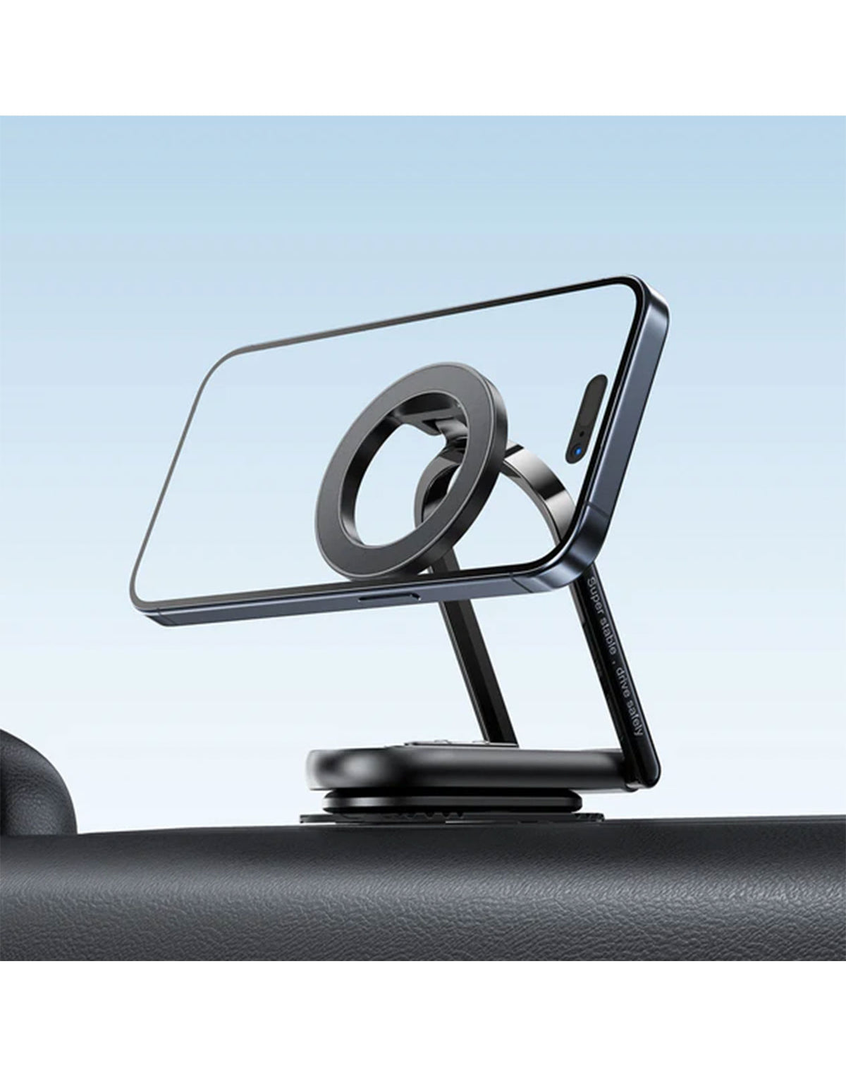 ACEFAST Premium Magnetic Phone Holder for Windshield & Dashboard w/ Ring Shape N52 Strong Magnet, Multi Way Adjustable (D54)