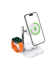Acefast 3-in-1 Magnetic Wireless Charger 32.5W Night Ambient Light (E39) - White