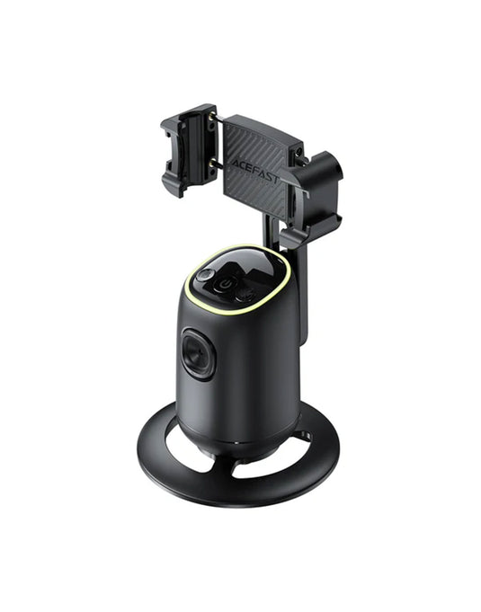 Acefast 360° AI Face Tracking Smart Mount | Auto-Tracking PTZ Phone Holder for Vlogging & Streaming (E44) - Black