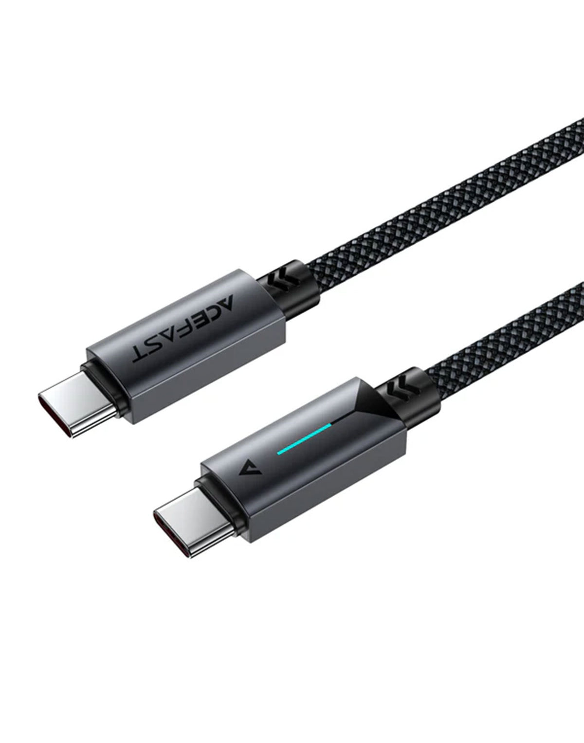 Acefast LED Nylon Braided Type C-C 60W Charging Cable (C19) - Black