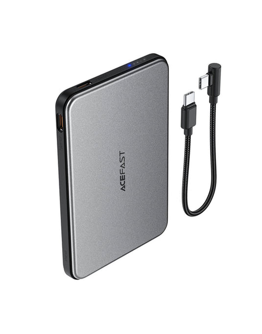 Acefast Magnetic Power Bank 20W PD+QC Wireless Charging 10MM Ultra Thin 5000mAh