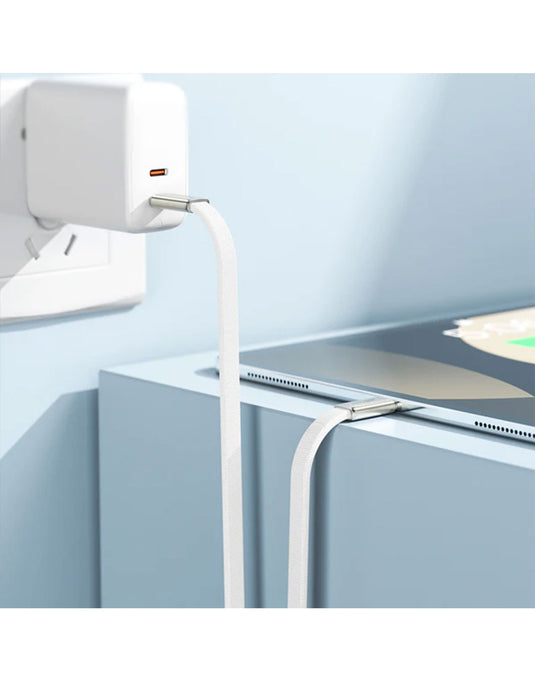 Acefast Ultra-Thin Flat Nylon Braided Fast Charging Cable (C24) Lightning to USB-C (PD 30W)