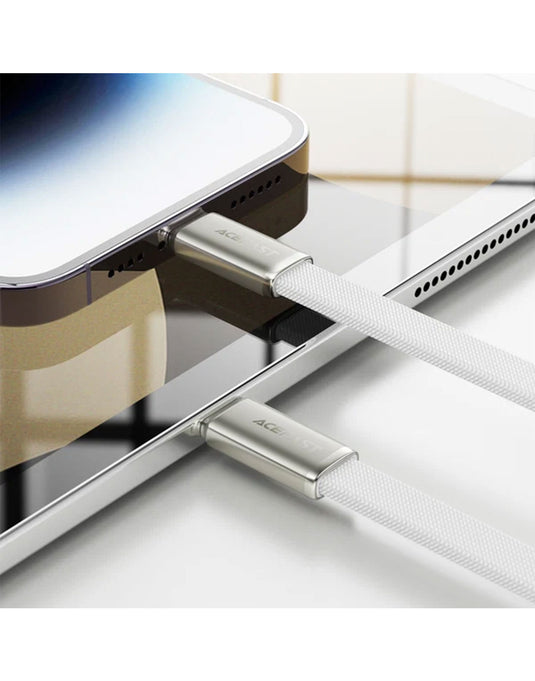 Acefast Ultra-Thin Flat Nylon Braided Fast Charging Cable (C24) USB-C to USB-C (PD 60W) (Brand New)