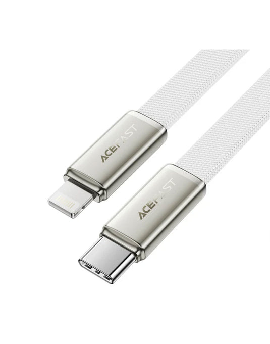 Acefast Ultra-Thin Flat Nylon Braided Fast Charging Cable (C24) Lightning to USB-C (PD 30W) (Brand New)
