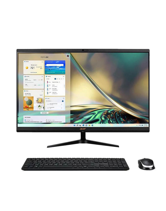 Acer Aspire C27-1655 27-inch i5 11th Gen 8GB 512GB @2.40GHz Windows 11 Home All in One Desktop With Keyboard & Mouse - Black 