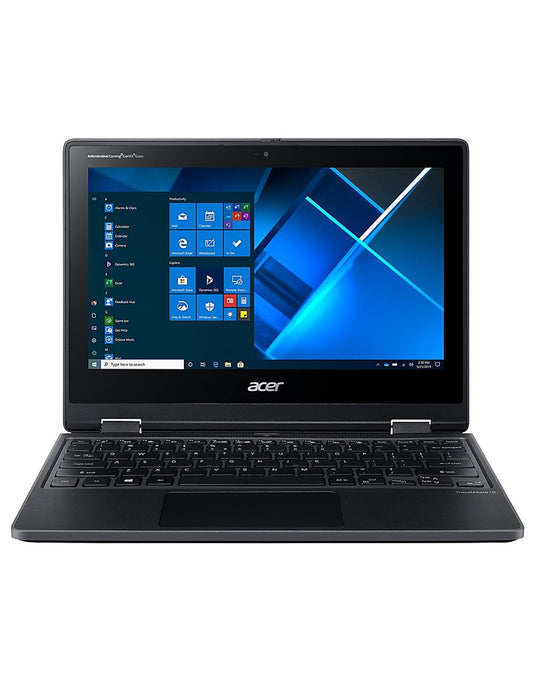 Acer TravelMate Spin B311RN-31 11.6-inch Intel Pentium Silver N5030 8GB 256GB @1.10GHz Windows 11 Pro Touch Screen Laptop (Type C Charging Port Faulty) - Black (Acceptable-Refurbished)