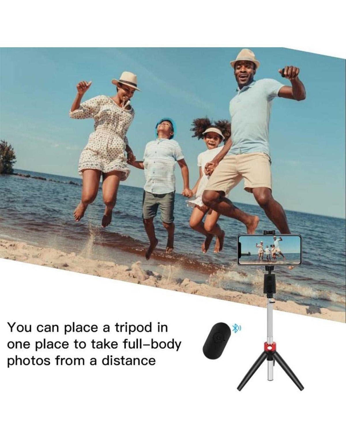Adjustable Bluetooth Selfie Stick With Tripod (Y9) - TechCrazy
