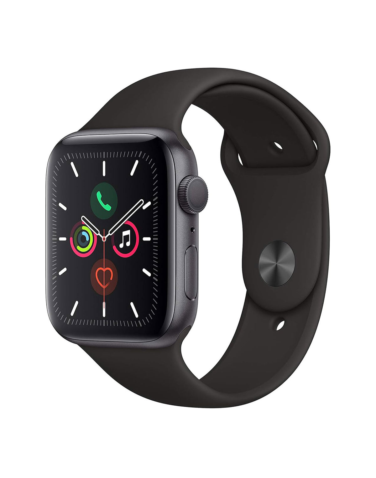 Apple Watch Series 5 44mm GPS - Silver Aluminium Case Black Strap