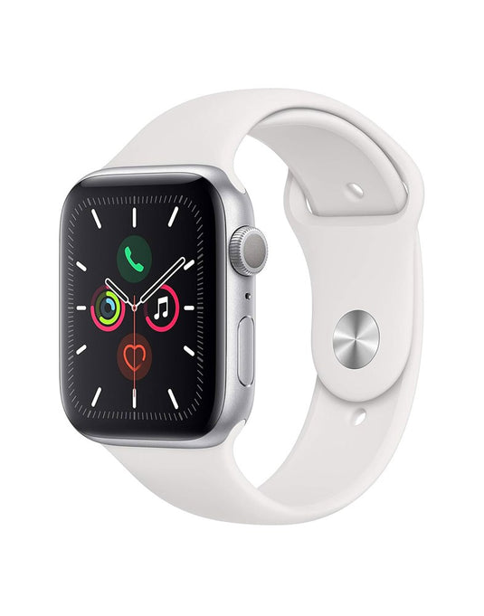 Apple Watch Series 5 44MM GPS Aluminium Case With White Band - Silver (Good Pre-Owned)