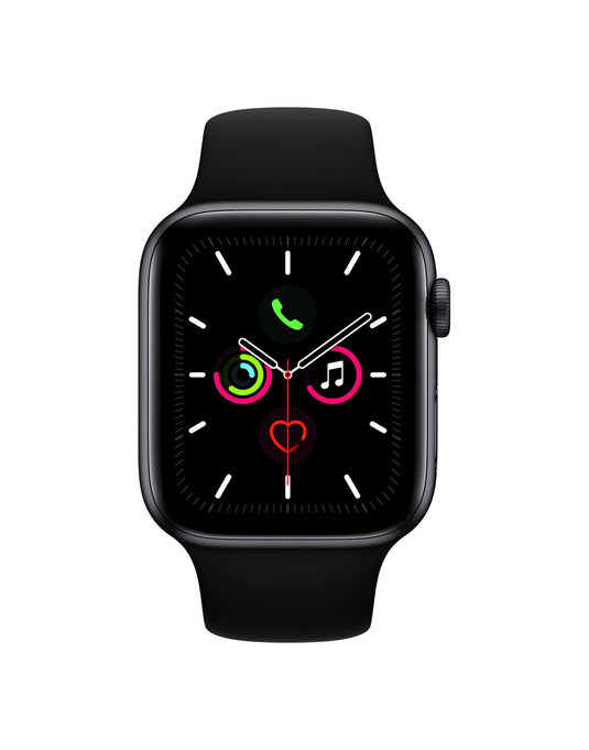 Apple Watch Series 5 Aluminum 44mm GPS + Cellular Black Strap - Space Gray