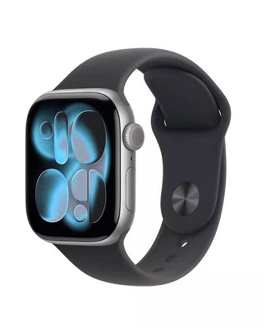 Apple Watch Series 6 40MM GPS + Cellular Aluminum with Black Band - Silver (Acceptable Pre-Owned)