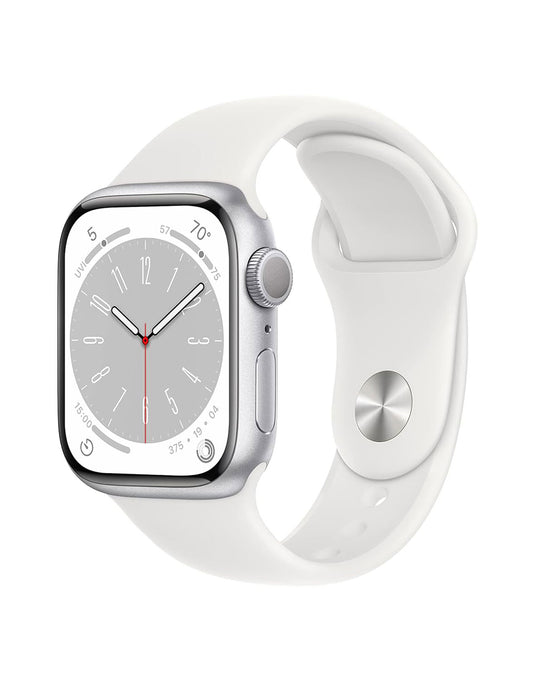 Apple Watch Series 8 41MM GPS Aluminium With White Sport Band - Silver
