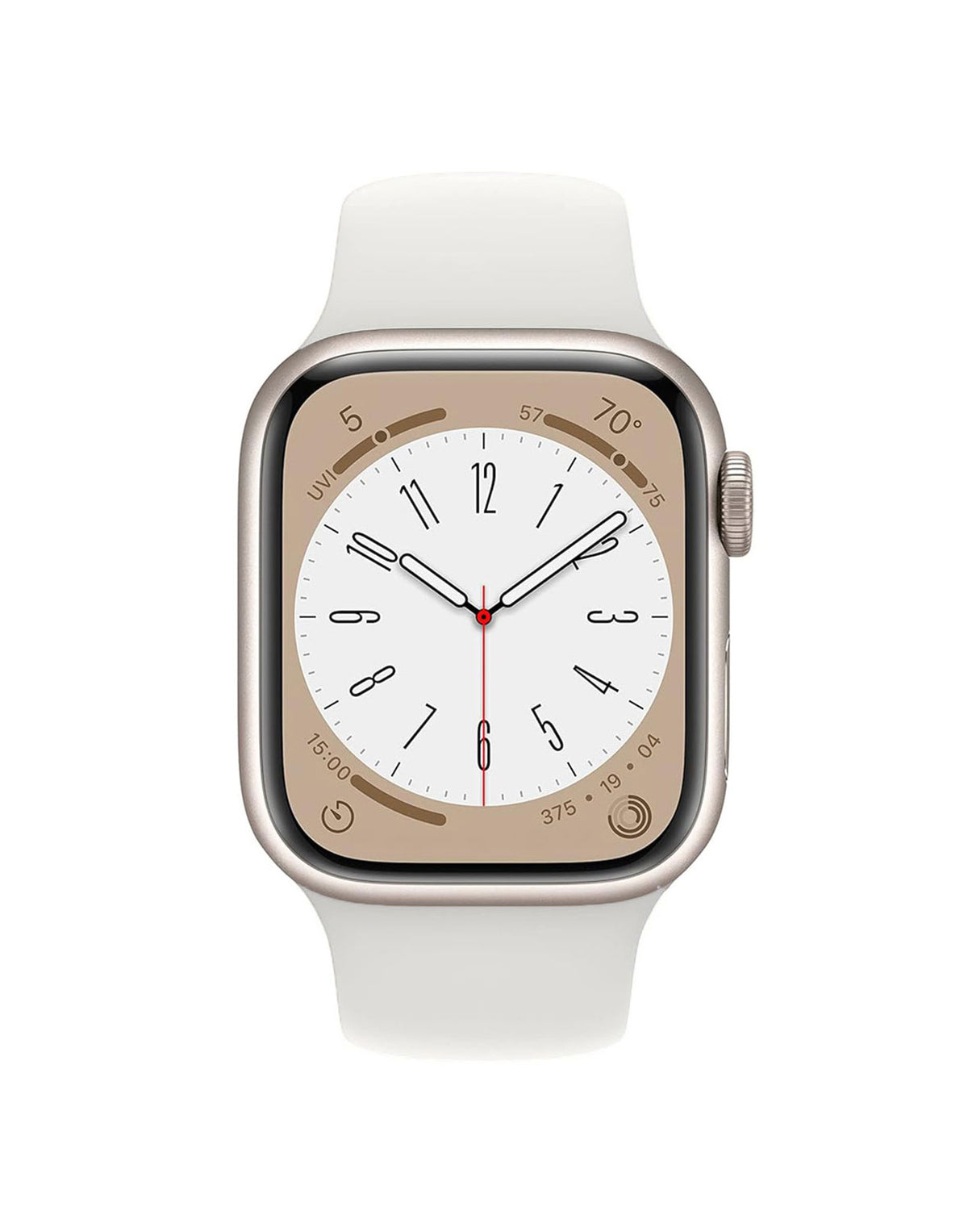 Apple Watch Series 8 41MM GPS Aluminium With White Sport Band - Starlight