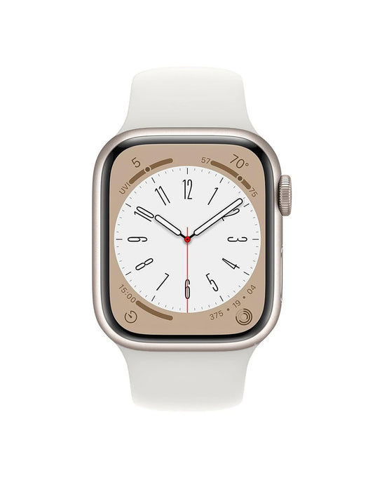 Apple Watch Series 8 41MM GPS Aluminium With White Sport Band - Starlight