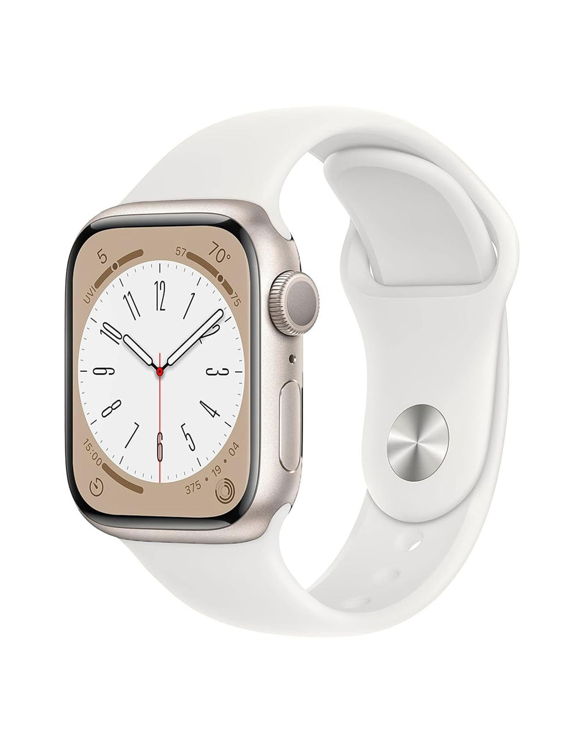 Apple Watch Series 8 41MM GPS Aluminium With White Sport Band - Starlight