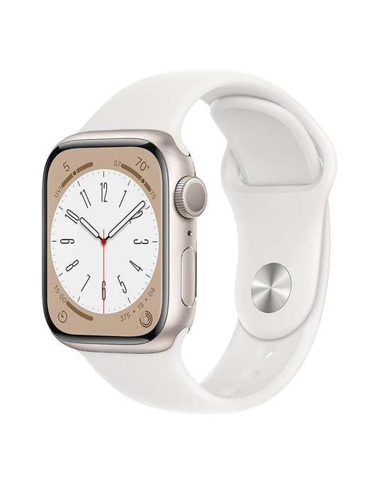 Apple Watch Series 8 45MM GPS Aluminium With Starlight Strap - Starlight