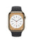 Apple Watch Series 8 41MM GPS + Cellular Stainless Steel With Black Sport Band - Gold