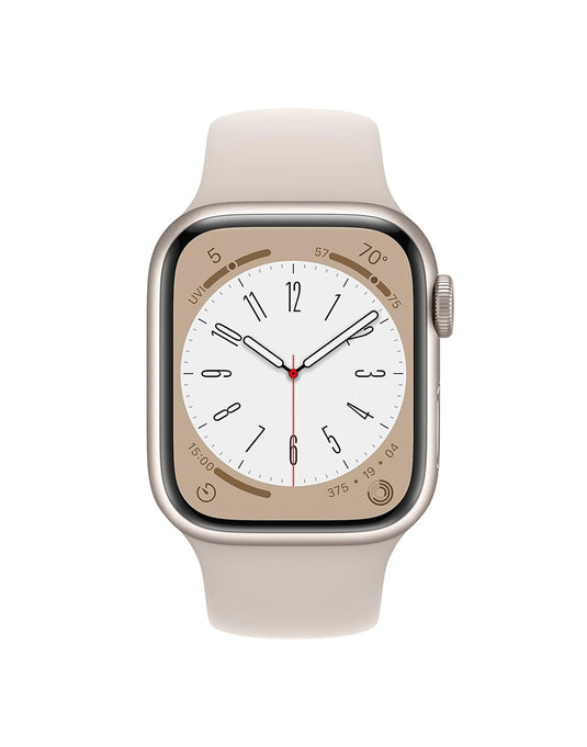 Apple Watch Series 8 41MM GPS Aluminium With White Sport Band - Starlight