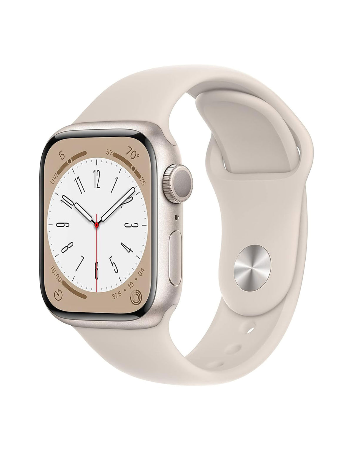 Apple Watch Series 8 41MM GPS + Cellular Aluminium With White Sport Band - Starlight