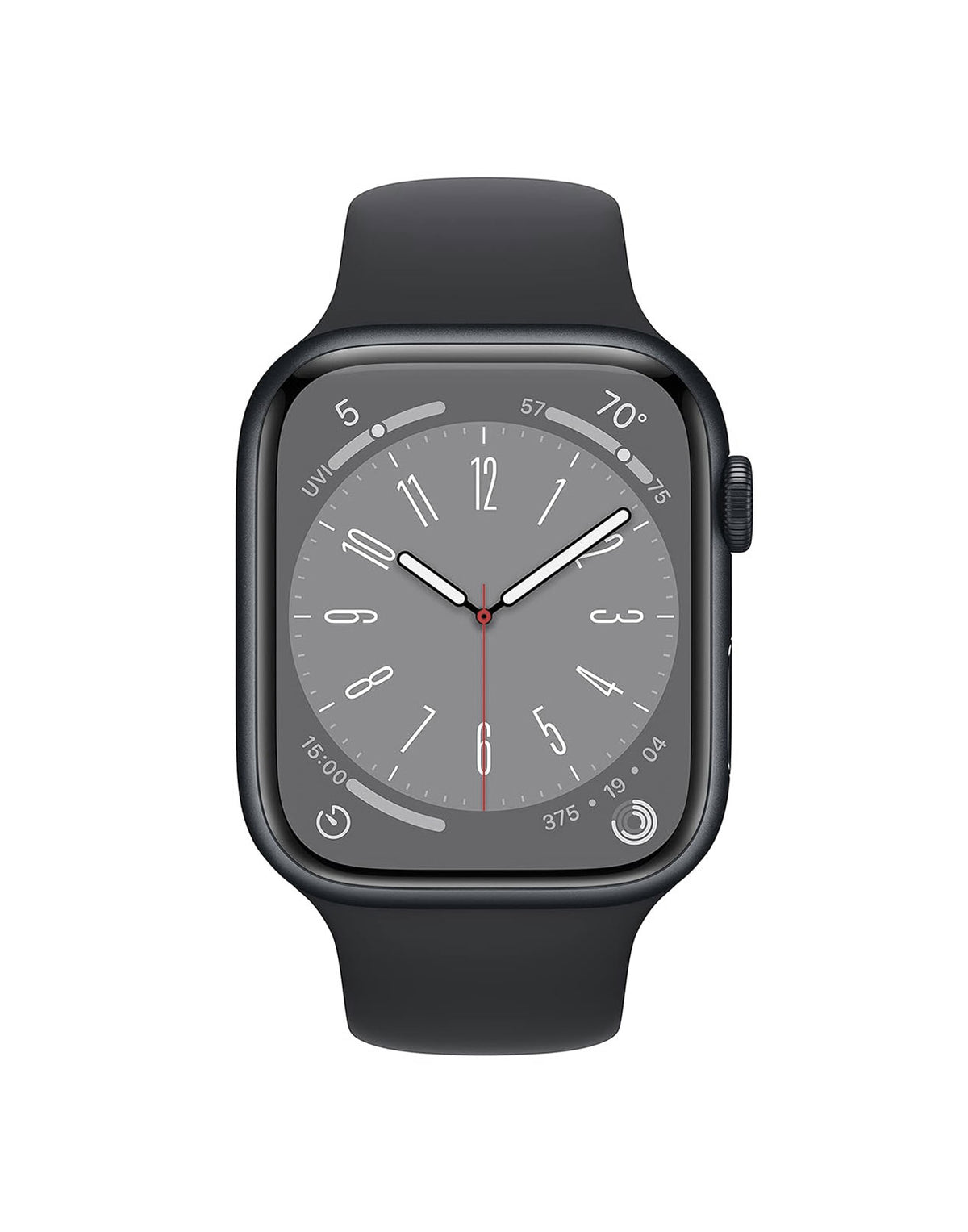 Apple Watch Series 8 45MM GPS Aluminium With Black Sport Band - Midnight