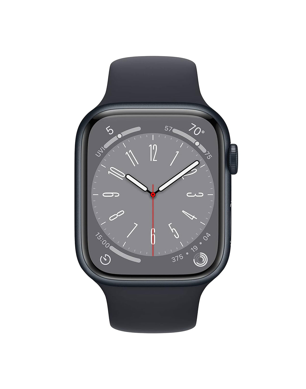 Apple Watch Series 8 41MM GPS + Cellular Stainless Steel With Black Sport Band - Graphite