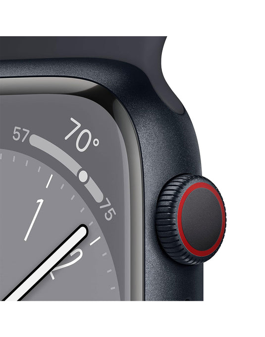Apple Watch Series 8 45MM GPS + Cellular Stainless Steel With Black Sport Band - Graphite