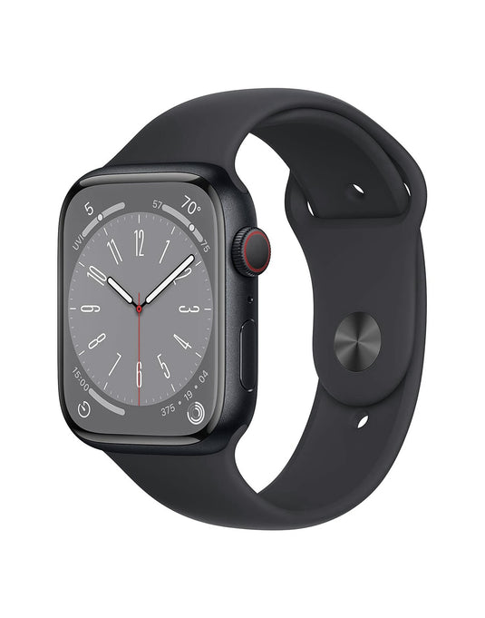 Apple Watch Series 8 41MM GPS + Cellular Stainless Steel With Black Sport Band - Graphite