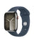 Apple Watch Series 9 45mm Silver Stainless Steel Case with Storm Blue Sport Band Cellular
