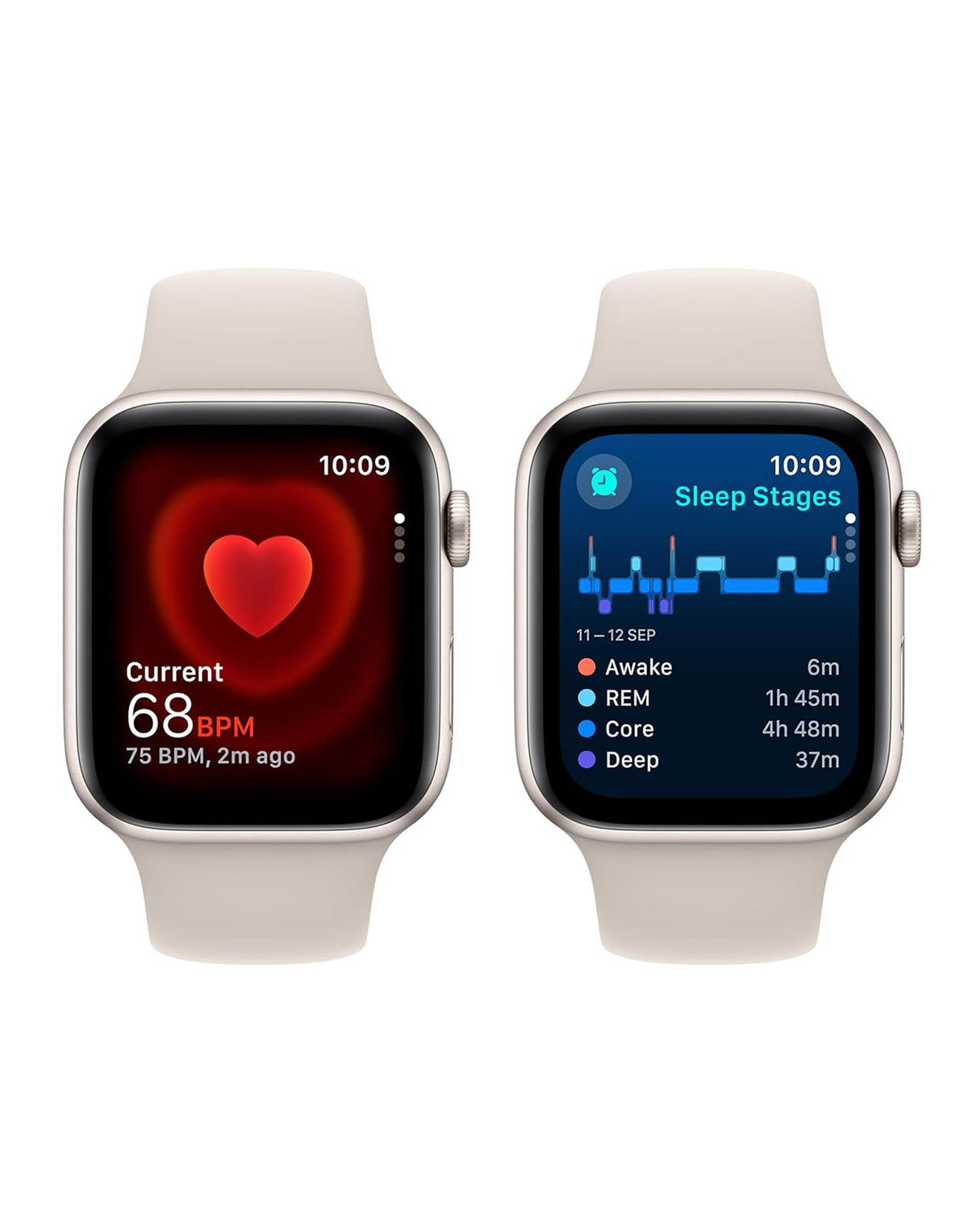 Apple Watch Series SE (Gen 2) 44mm GPS - Starlight With Starlight Strap