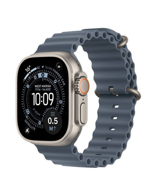 Apple Watch Ultra 1st Gen 49MM GPS + Cellular Natural Titanium With Blue Strap