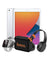 Apple iPad 8th Gen (2020) 10.2-inch 32GB Wifi Only - Silver (Good-Refurbished) + Bluetooth Headset W46 + Mini Bluetooth Speaker (HC31) + Smart Watch (Y42) 2 Straps (Bundle Deal)
