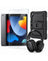 Apple iPad 9th Gen (2021) 10.2-inch 64GB Wifi Only - Space Gray (Very Good-Refurbished) + Bluetooth Headset (W73) + Case + Tempered Glass (Bundle Deal)