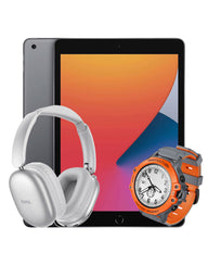 Apple iPad 8th Gen (2020) 10.2-inch 32GB Wifi Only - Space Grey (Good-Refurbished) + Bluetooth Headset (W73) + Kids Smart Watch Y107 (Bundle Deal)