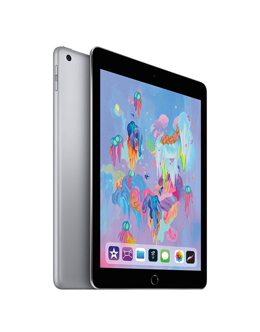 Apple iPad 6 Gen (2018) 9.7-inch 128GB Wifi + Cellular 3G/4G (Good-Reconditioned By TechCrazy)