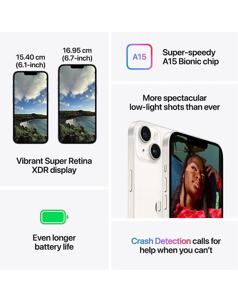 Apple iPhone 14 128GB 5G - Midnight (Good-Refurbished)