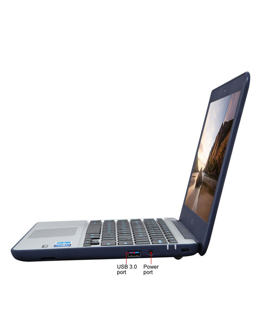 Side View of Asus Chromebook C202S 12-inch 4GB 16GB