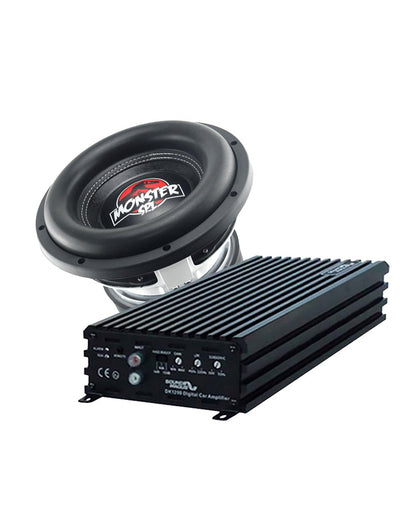 Zeroflex TREX122 12-inch SP MONSTER 1650RMS 2 Ohm Car Subwoofer + Sound Magus Dk2000 Amplifier (Bundle Deal)