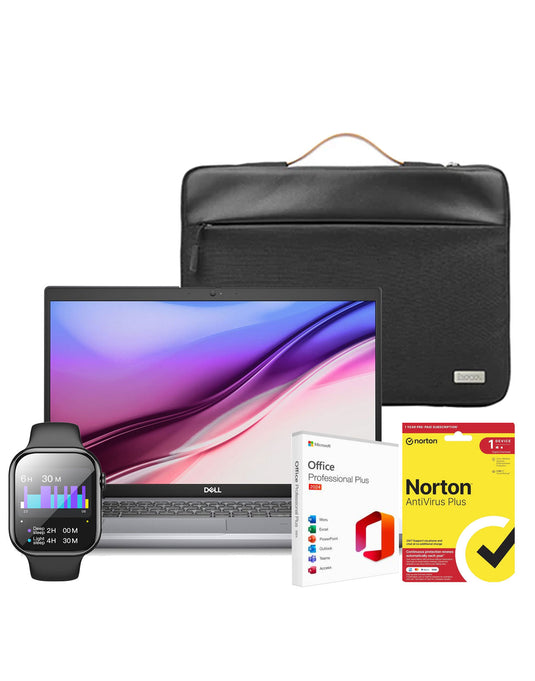 Dell Latitude 5521 15.6-inch i5 11th Gen 16GB 512GB @2.90GHz Windows 11 Pro Laptop (Good Pre-Owned) + Smart Watch (Y30) + Laptop Bag (GT7) + Norton AntiVirus Plus + Microsoft Office (Bundle Deal)