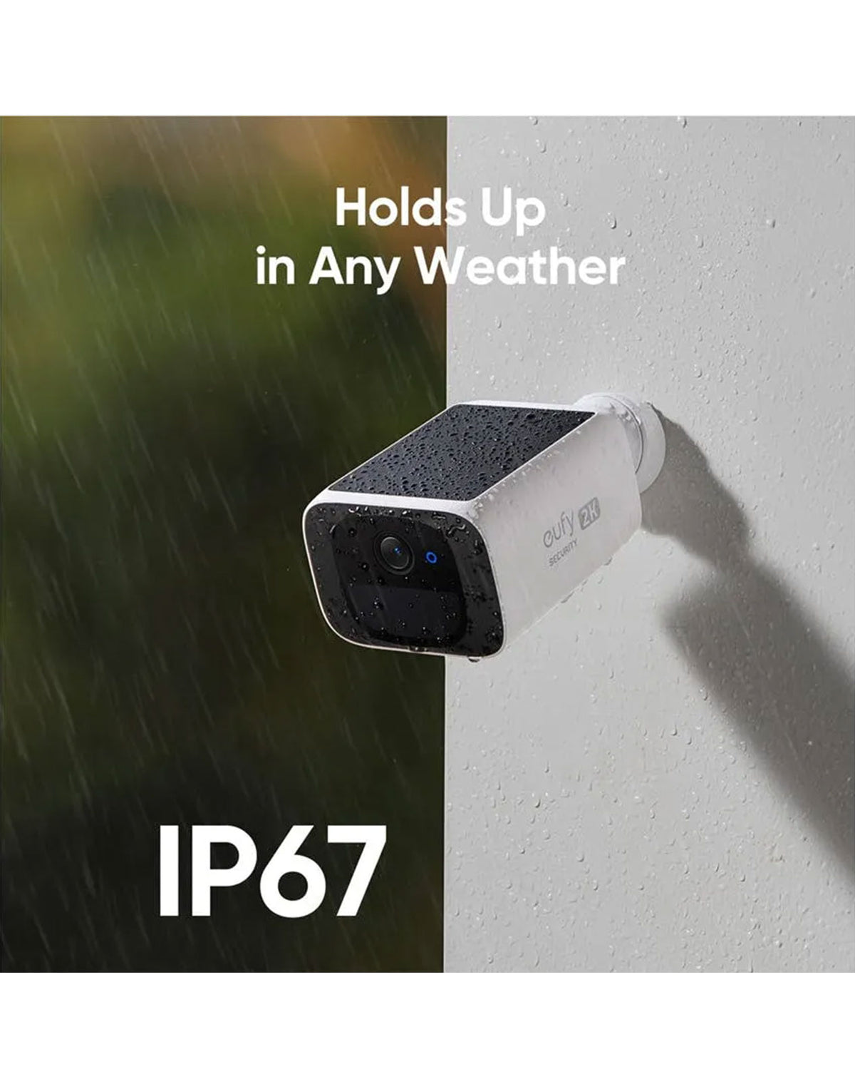 Eufy 2K Camera With Built In Solar Panel - White